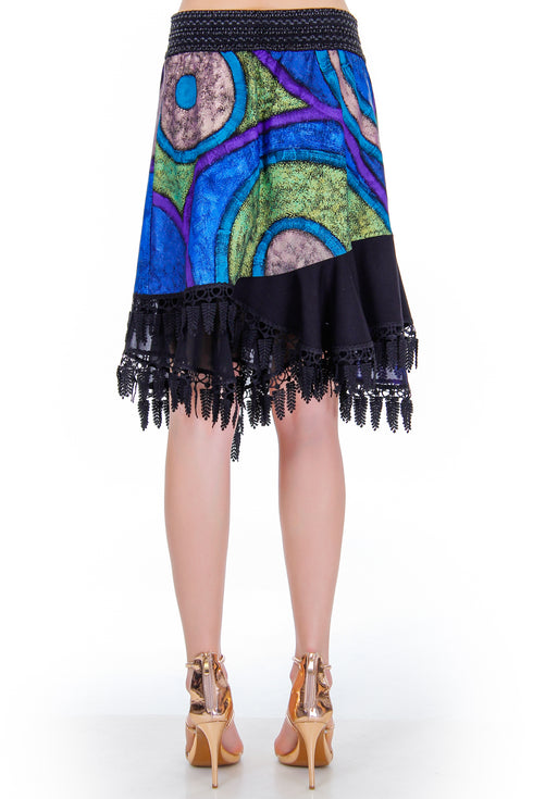 Fusta jerse pictata  Liza Panait Liza Panait Online Boutique